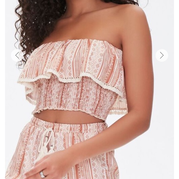 Ornate print tube top and shorts - Picture 4 of 4